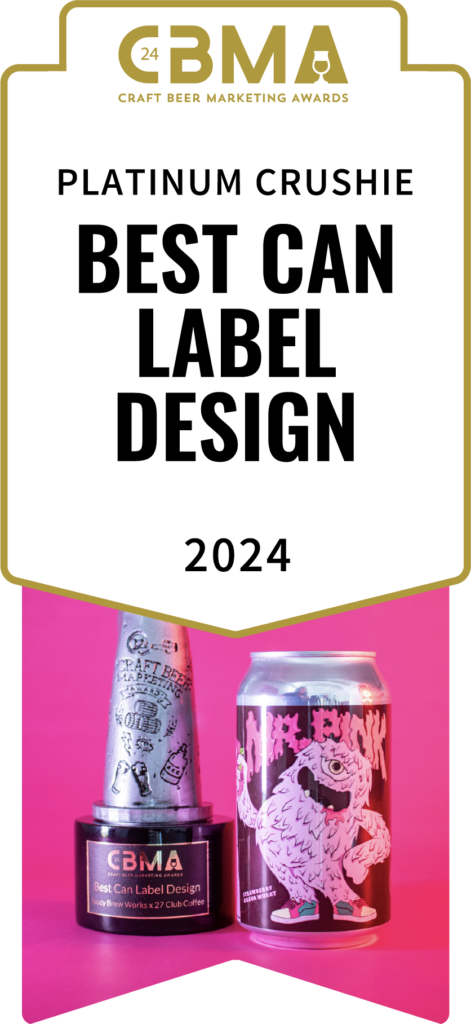 Mr. Pink wins a Platinum Crushie at the CMBA for Best Can Label Design in 2024.