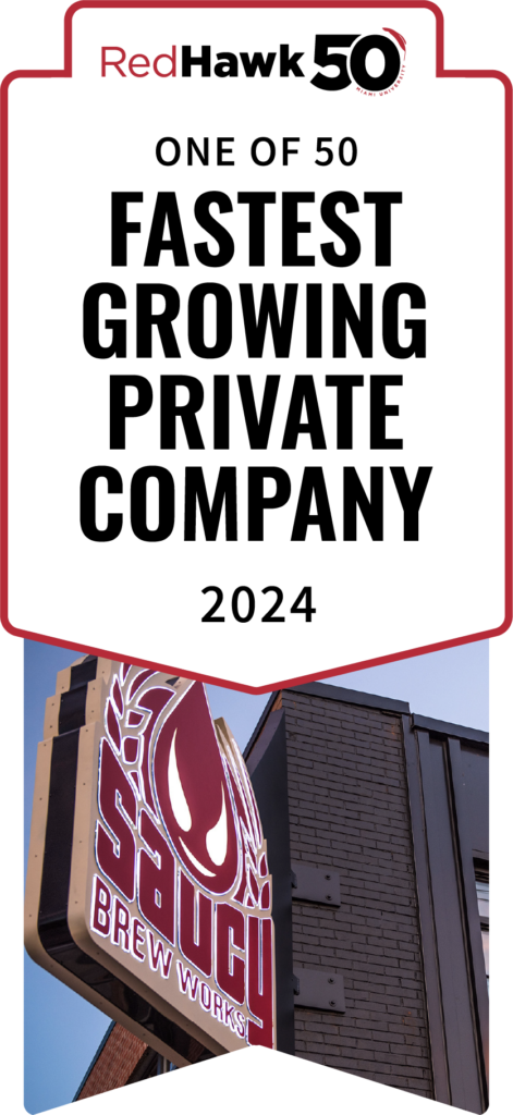 RedHawk 50 names Saucy Brew Works as one of the Fastest Growing Private Companies in 2024.